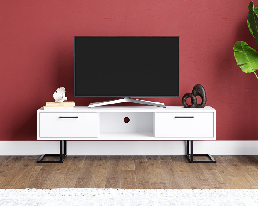 Full Moon TV Stand with 2 Drawers & Shelves