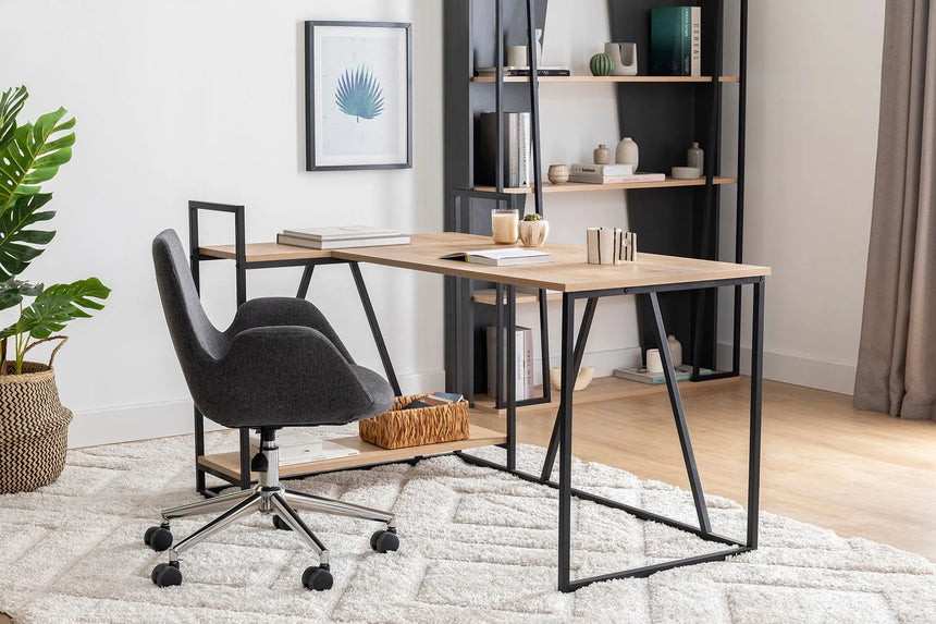 İSSA KÖŞE ÇALIŞMA MASASI, SAFİR MEŞE SİYAH