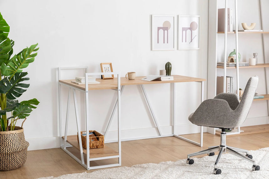 İSSA KÖŞE ÇALIŞMA MASASI, SAFİR MEŞE BEYAZ