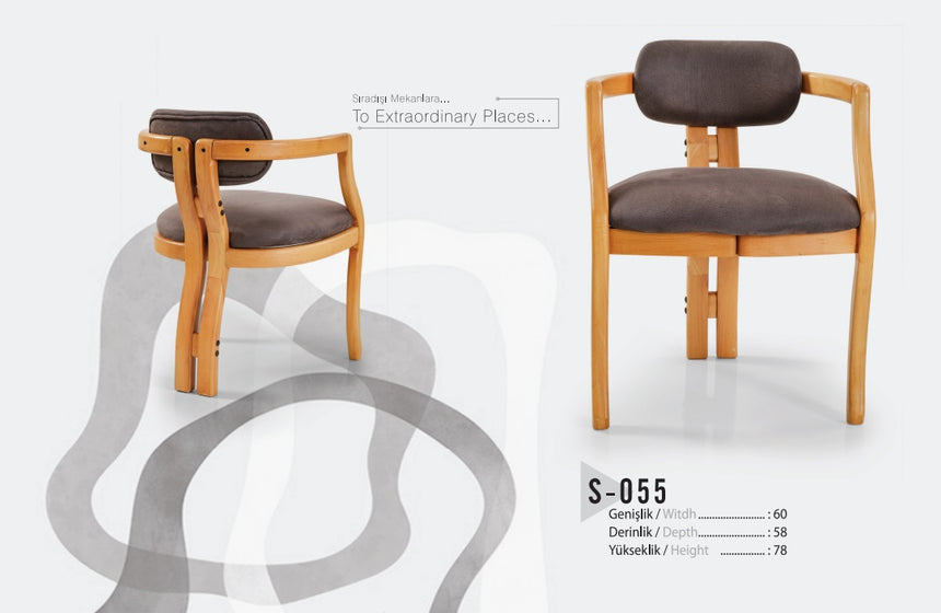 Curve Ahşap Ayaklı Sandalye