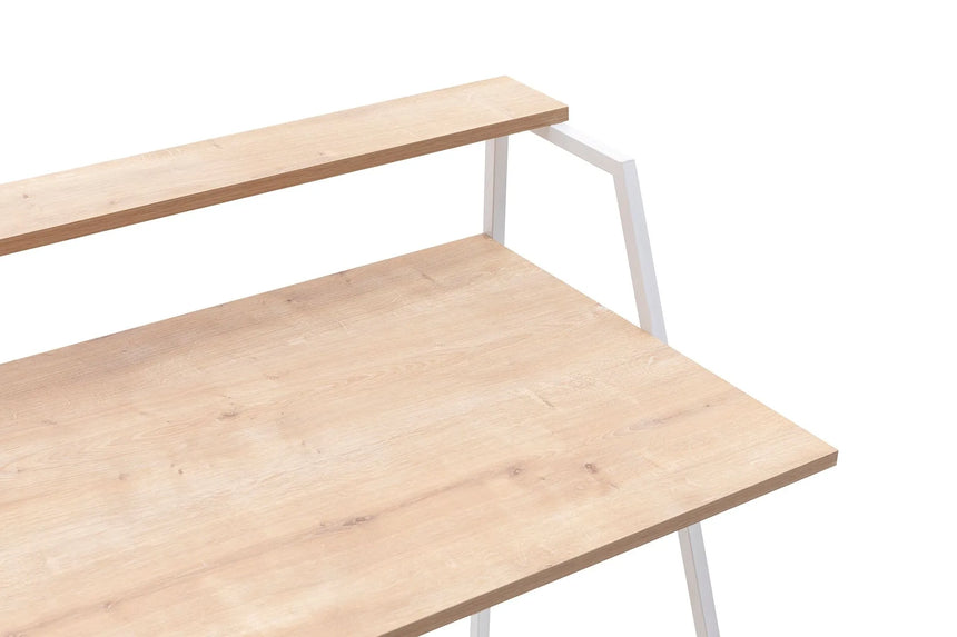 İSSA RAFLI ÇALIŞMA MASASI, SAFİR MEŞE BEYAZ