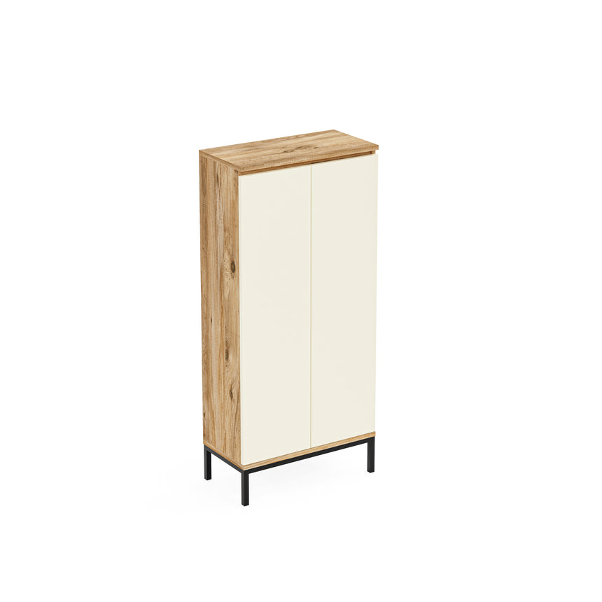 Lumo 2 Kapaklı 4 Raflı Çok Amaçlı Dolap