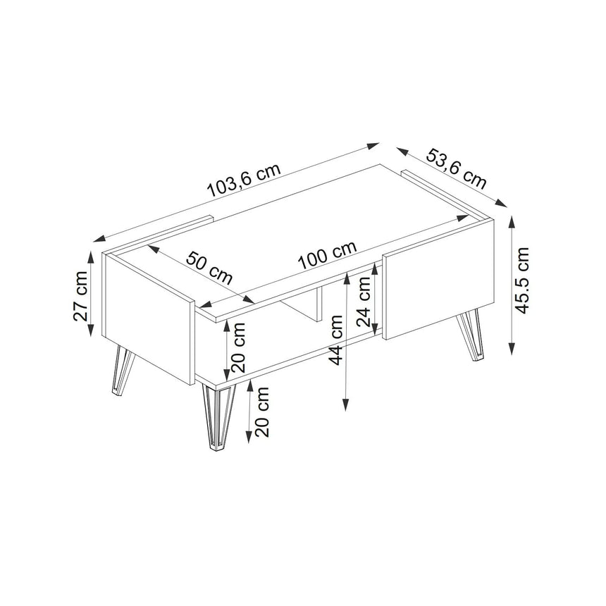 İPER ORTA SEHPA, SAFİR MEŞE ANTRASİT