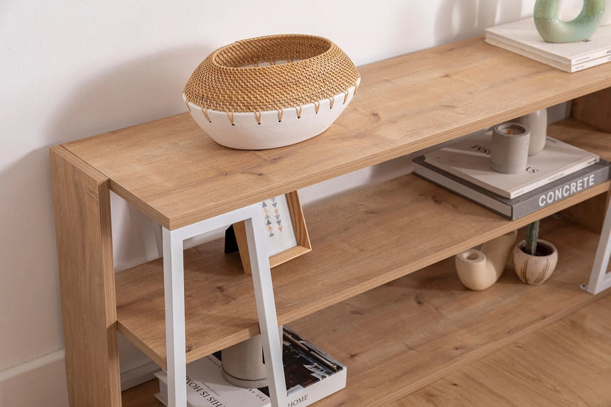 İSSA RAFLI TV SEHPASI, SAFİR MEŞE BEYAZ