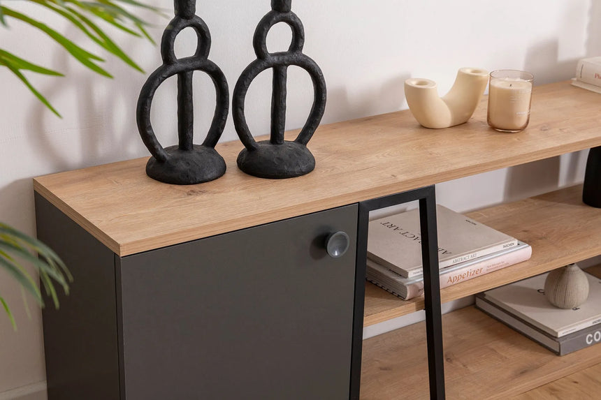 İSSA DOLAPLI TV SEHPASI, SAFİR MEŞE SİYAH