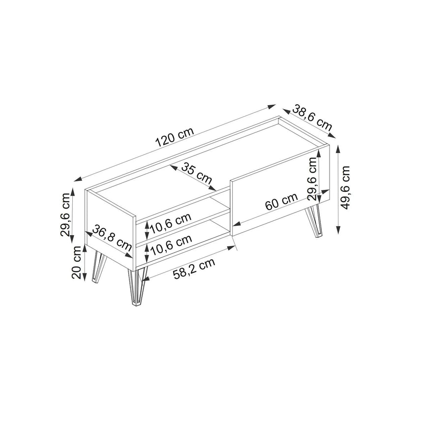 İPER TV SEHPASI, SAFİR MEŞE ANTRASİT