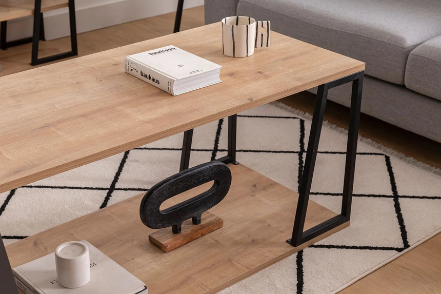 İSSA RAFLI ORTA SEHPA, SAFİR MEŞE SİYAH