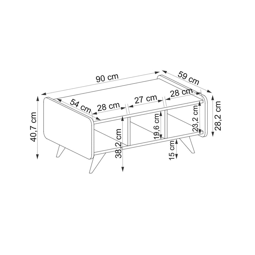 İNDY ORTA SEHPA, SAFİR MEŞE BEYAZ