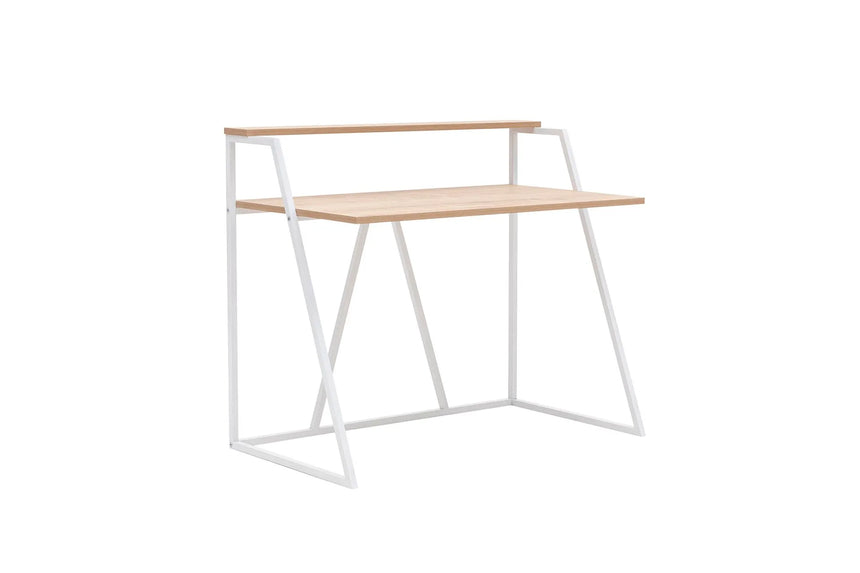 İSSA RAFLI ÇALIŞMA MASASI, SAFİR MEŞE BEYAZ