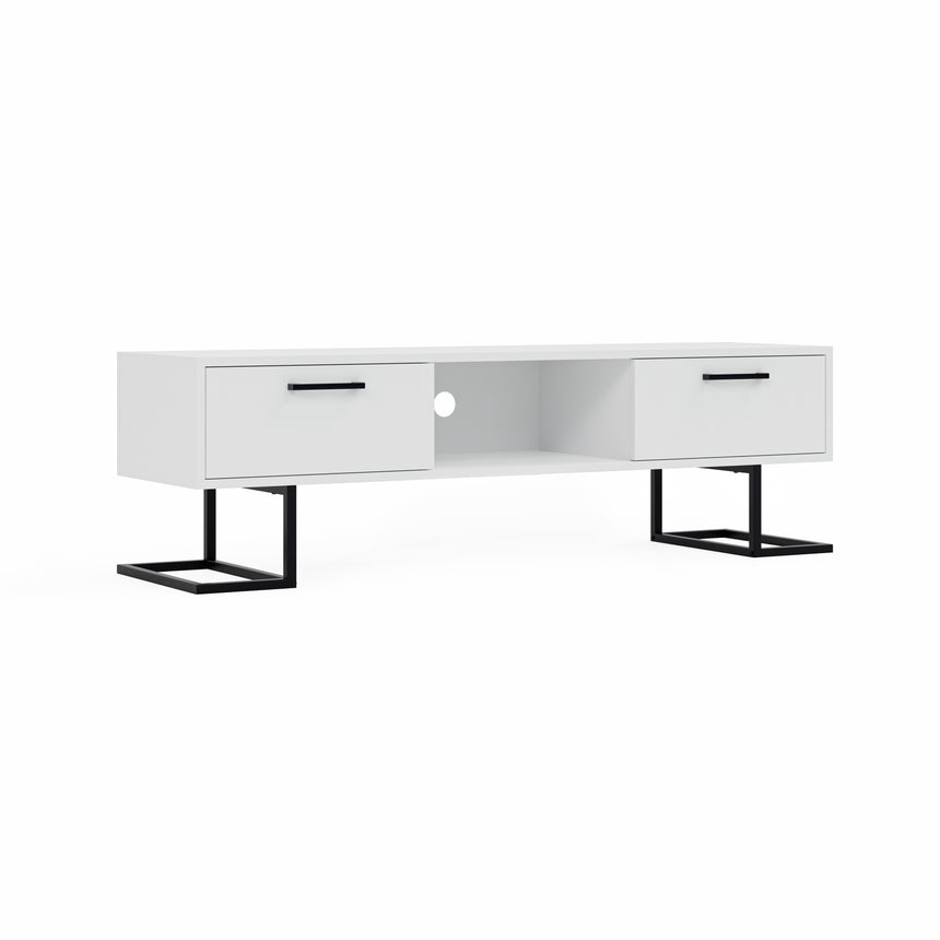 Full Moon TV Stand with 2 Drawers & Shelves