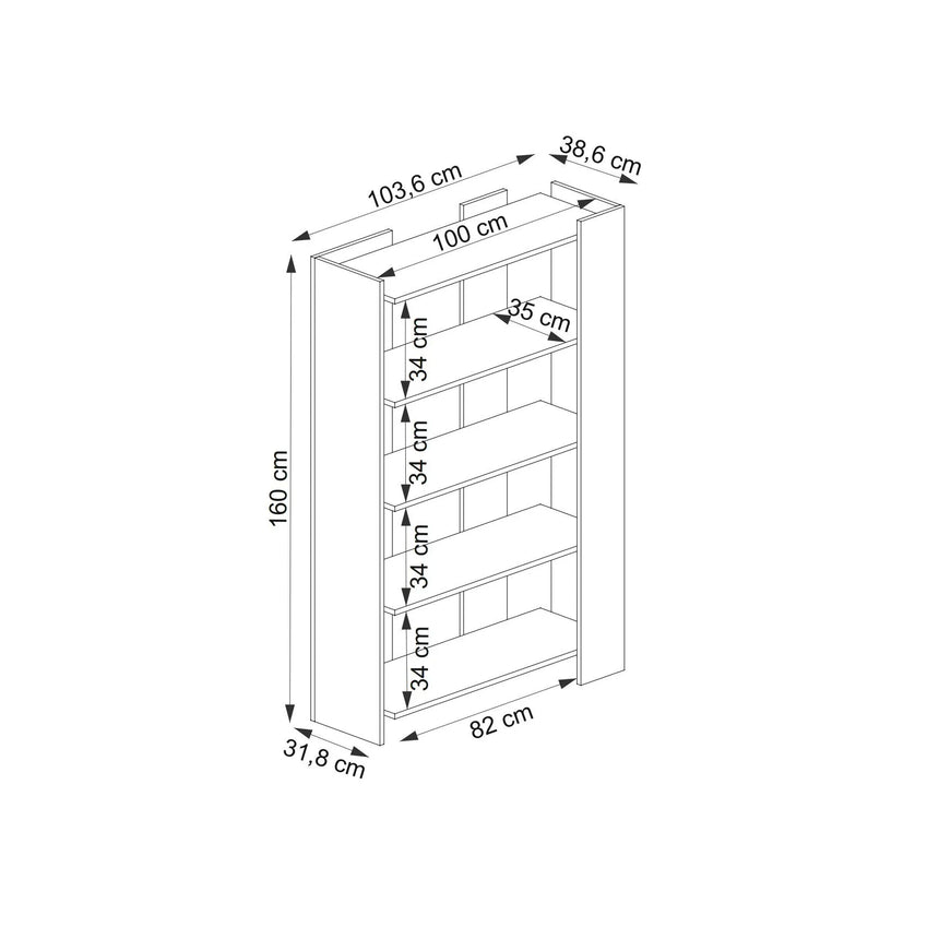 İPER KİTAPLIK, SAFİR MEŞE ANTRASİT