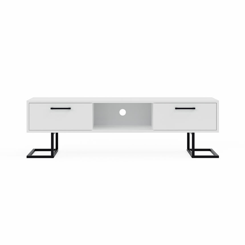 Full Moon TV Stand with 2 Drawers & Shelves