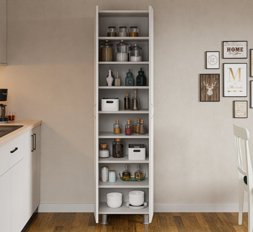 Luno 2 Kapaklı 8 Raflı Çok Amaçlı Dolap