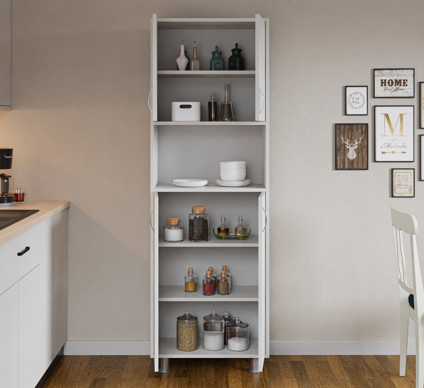 Luno 4 Kapaklı 6 Raflı Çok Amaçlı Dolap