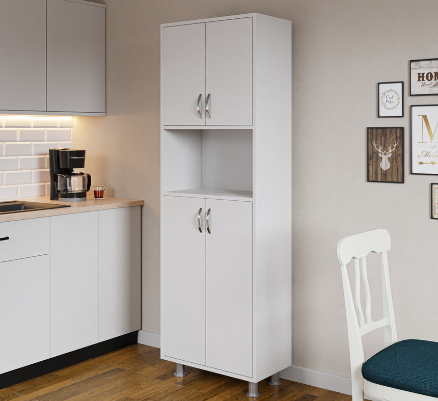 Luno 4 Kapaklı 6 Raflı Çok Amaçlı Dolap