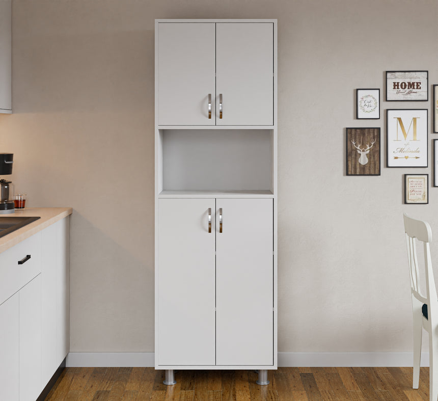 Luno 4 Kapaklı 6 Raflı Çok Amaçlı Dolap