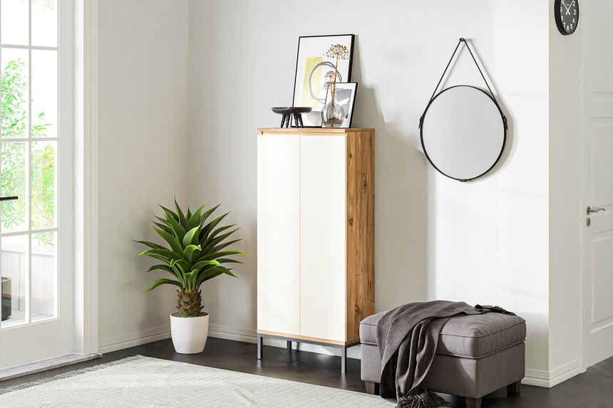 Lumo 2 Kapaklı 4 Raflı Çok Amaçlı Dolap