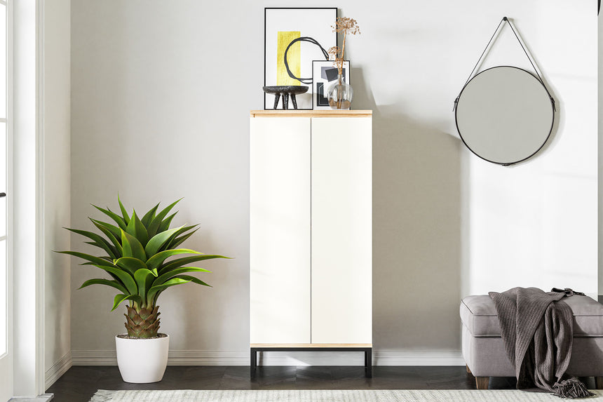 Lumo 2 Kapaklı 4 Raflı Çok Amaçlı Dolap