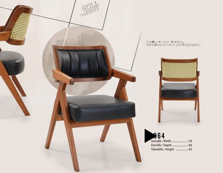 Murray Hazeranlı Ahşap Ayaklı Sandalye