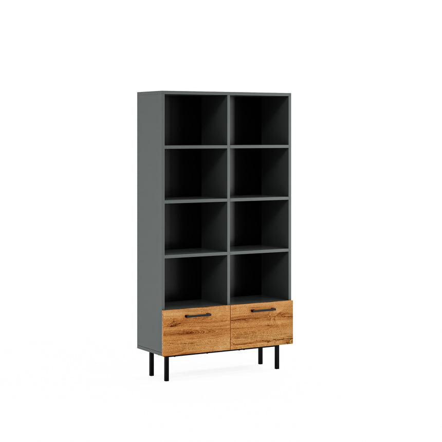 Volga 2 Çekmeceli ve 8 Raflı Kitaplık 85 cm