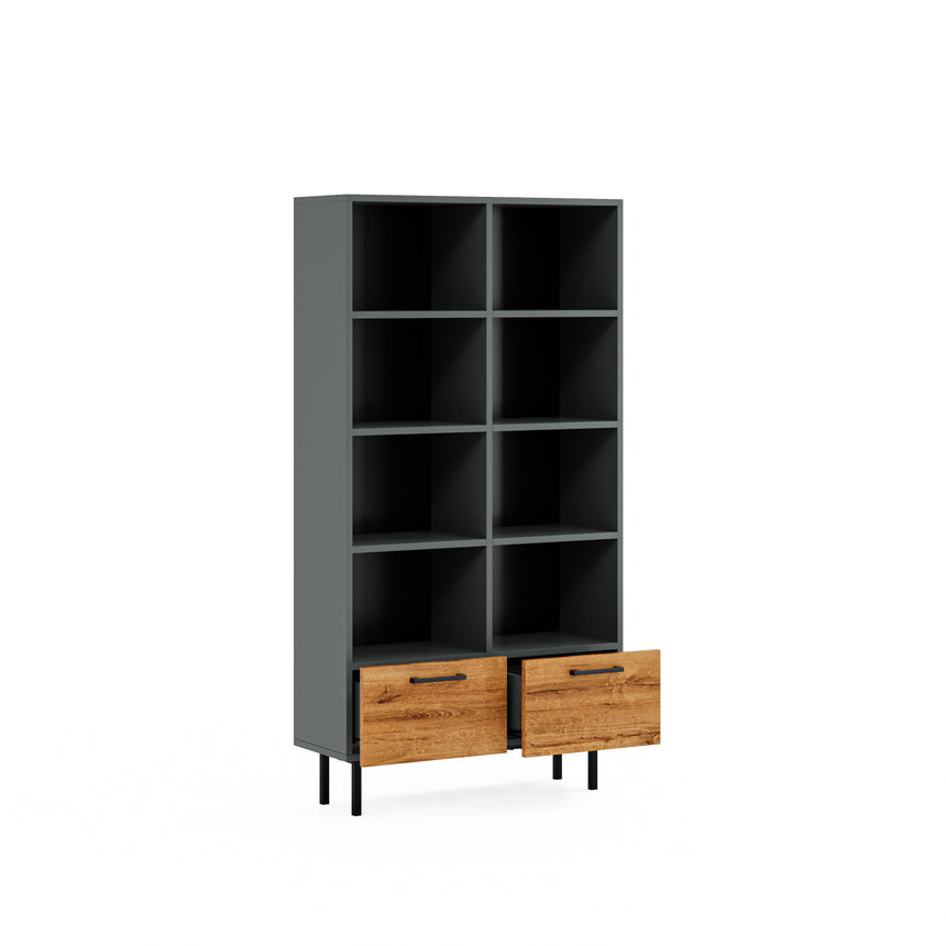 Volga 2 Çekmeceli ve 8 Raflı Kitaplık 85 cm