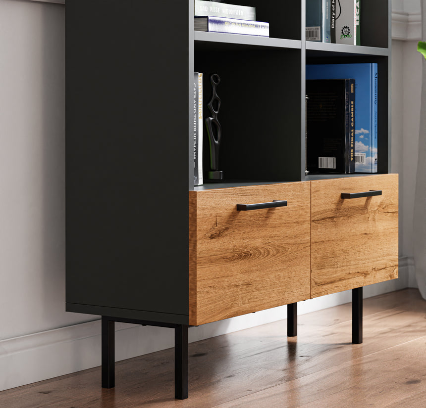 Volga 2 Çekmeceli ve 8 Raflı Kitaplık 85 cm