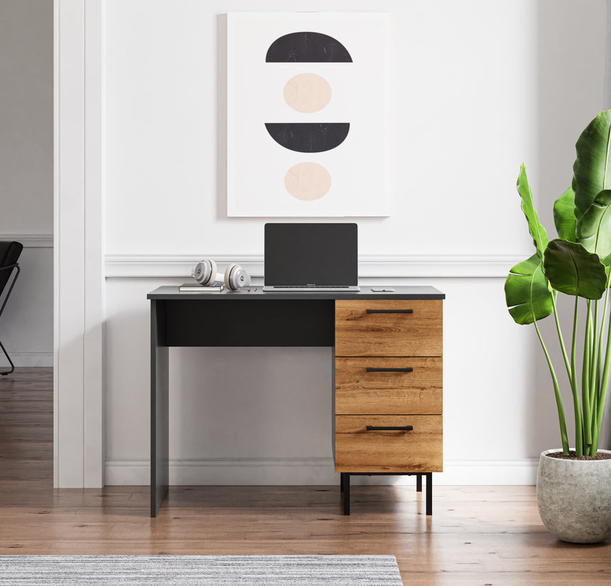 Volga 3 Çekmeceli Çalışma Masası 100 CM