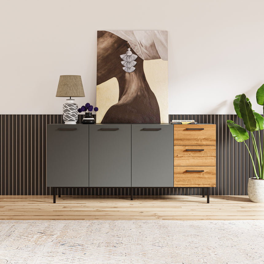 Volga 3 Kapaklı ve 3 Çekmeceli Konsol 150 CM