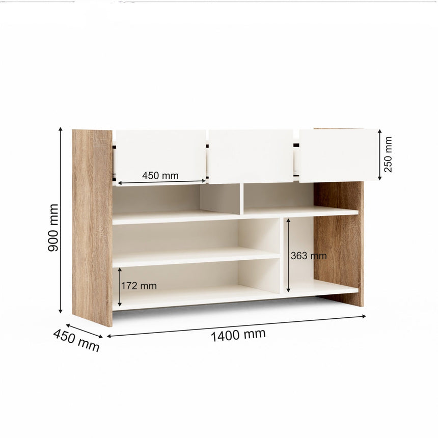Cora 3 Drawers & 3 Doors Dresser