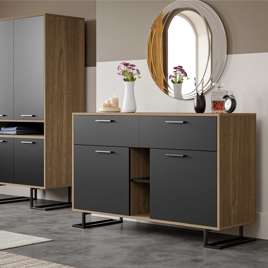 Full Moon 2 Çekmeceli ve 2 Kapaklı Şifonyer