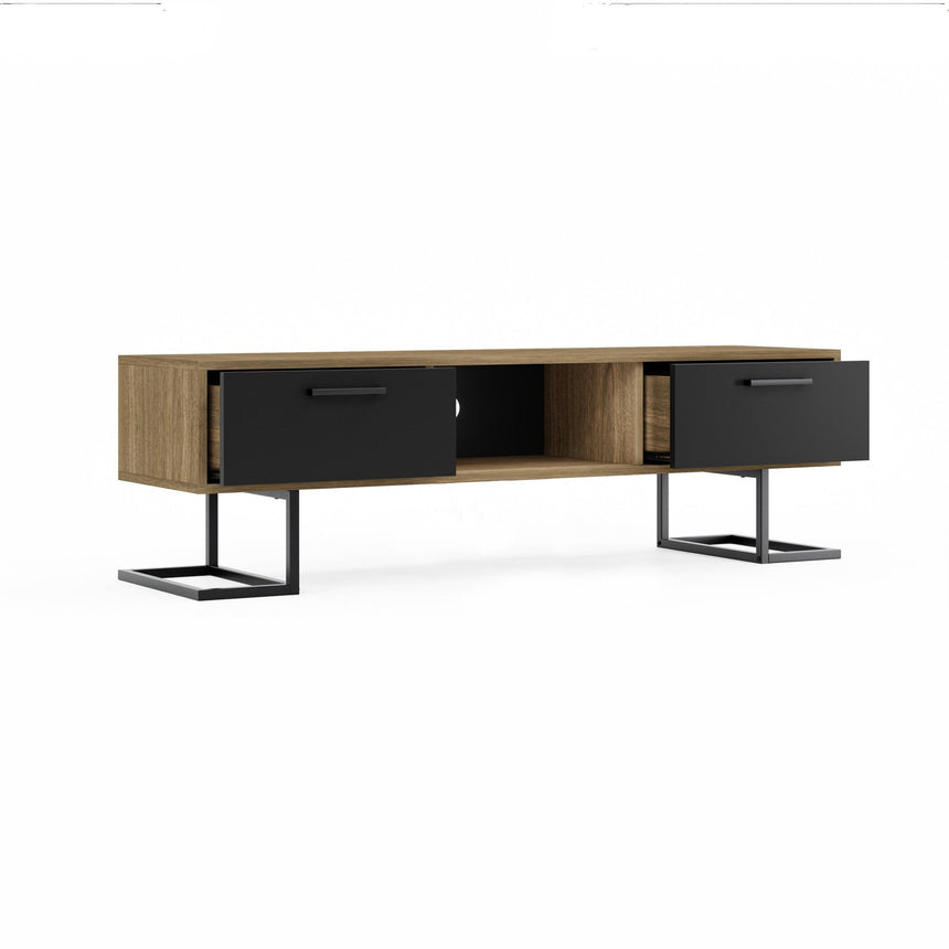 Full Moon TV Stand with 2 Drawers & Shelves