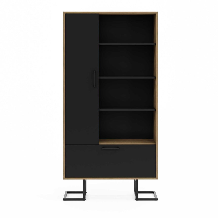 Full Moon Bookshelf with 2 Doors & 4 Shelves