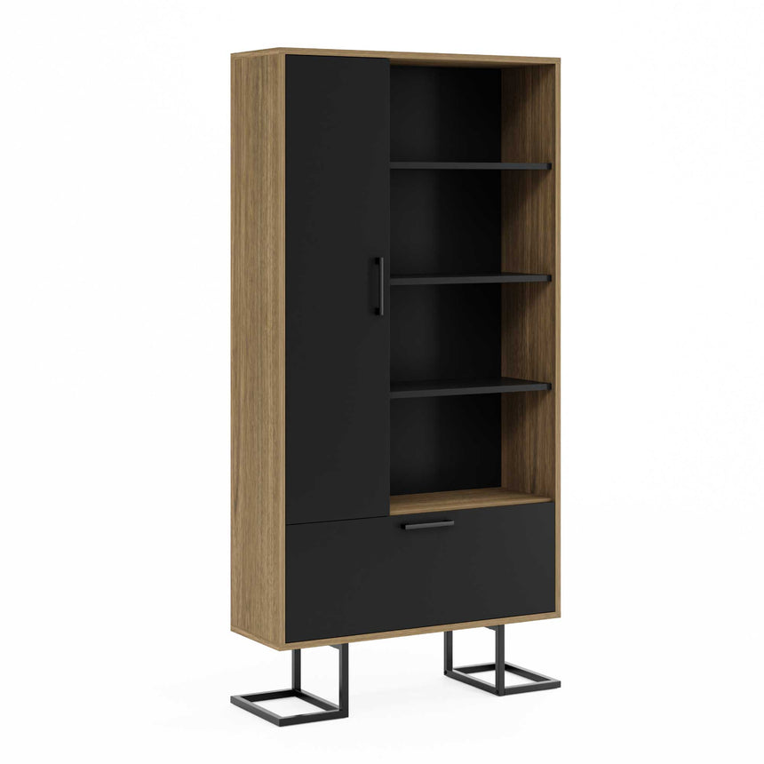 Full Moon Bookshelf with 2 Doors & 4 Shelves