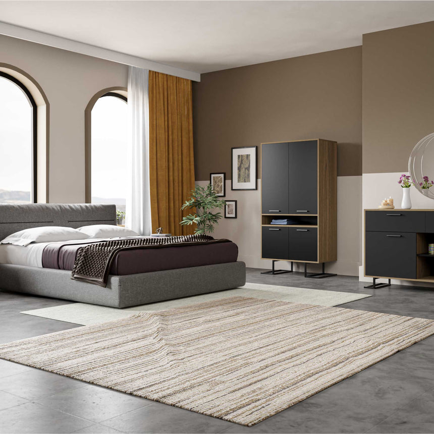 Full Moon Wardrobe with 4 Doors & Shelves