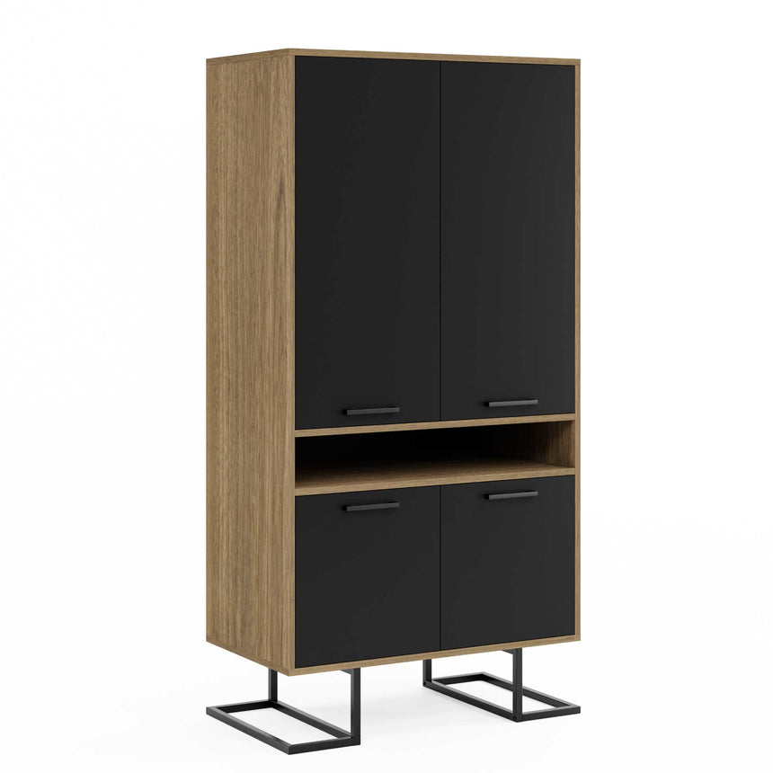 Full Moon Wardrobe with 4 Doors & Shelves