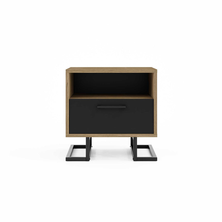 Full Moon Nightstand with Drawer & Shelf