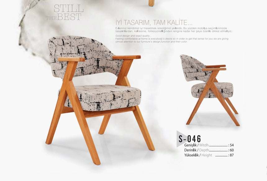 Moneta Ahşap Ayaklı Sandalye