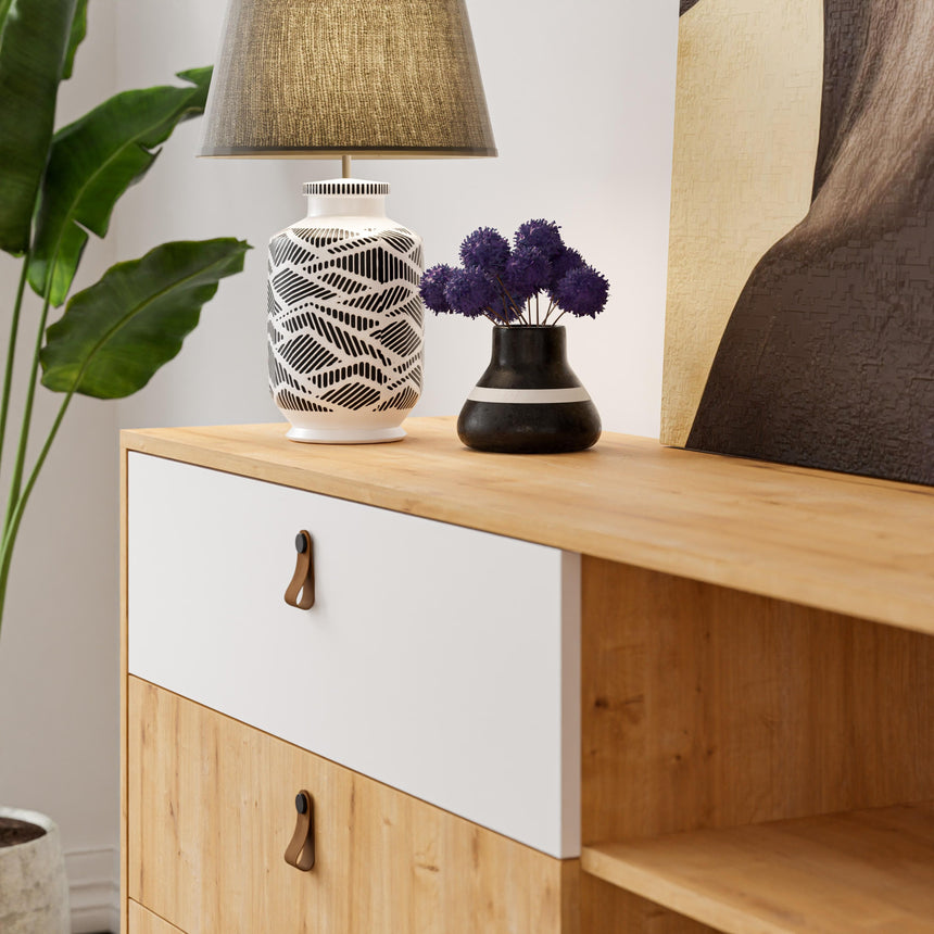 Pera 4 Çekmeceli ve Raflı Şifonyer