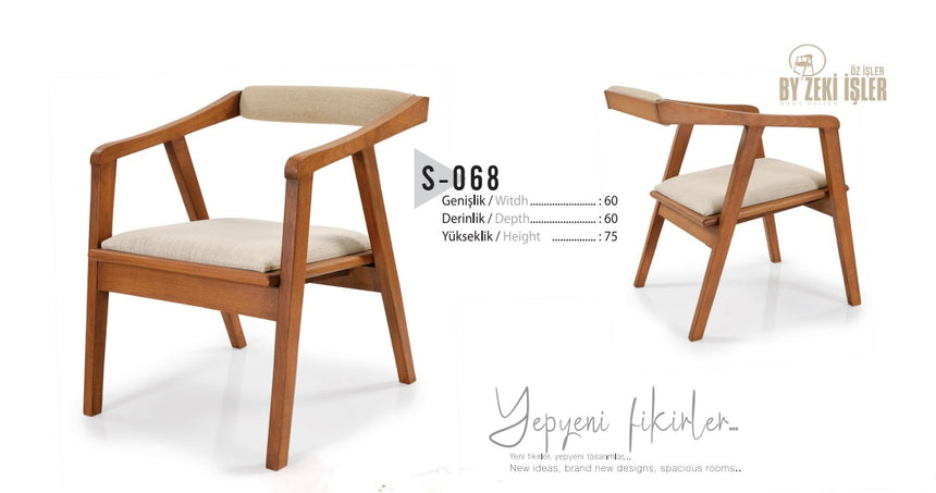 Perla Ahşap Ayaklı Sandalye