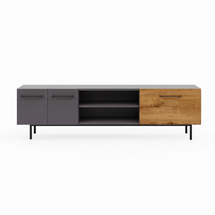 Volga 2 Kapaklı Çekmeceli ve Raflı Tv Sehpası