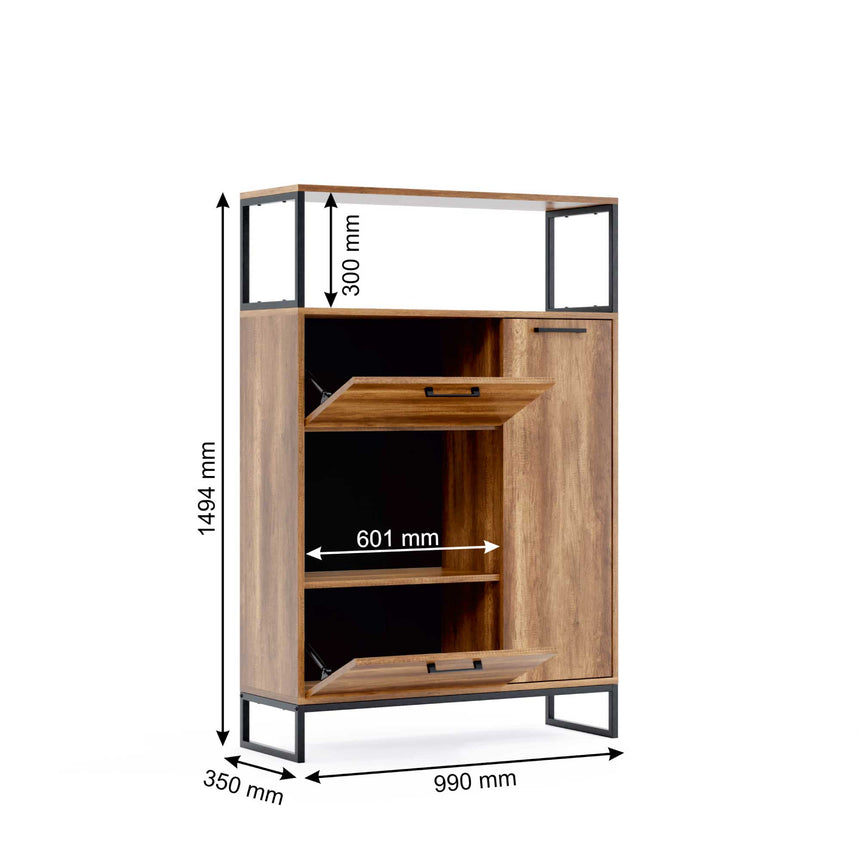 Yukon 3 Kapaklı ve 2 Raflı Büfe