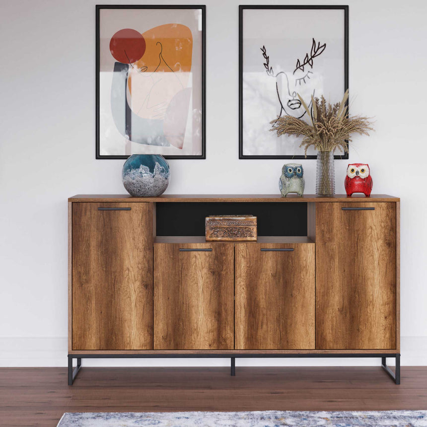 Yukon 4 Kapaklı ve Raflı Konsol