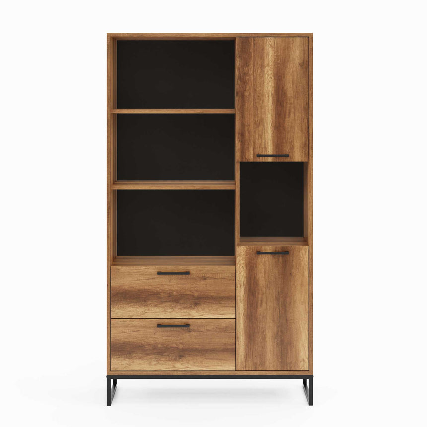 Yukon 4 Raflı 2 Kapaklı ve 2 Çekmeceli Kitaplık