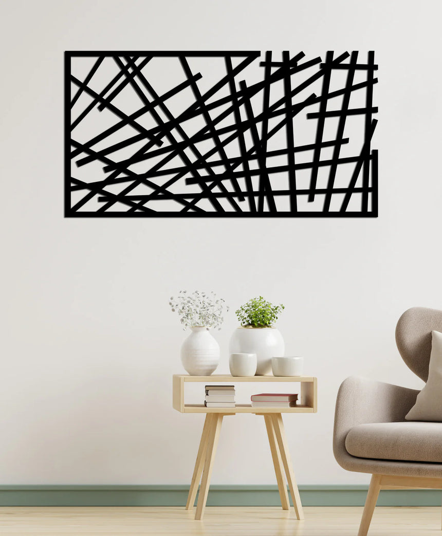 Nested Lines Metal Duvar Dekorasyonu