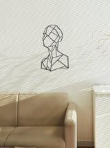 Modern Line Portrait Metal Duvar Dekorasyonu
