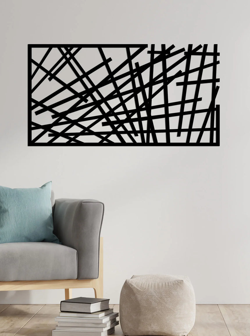 Nested Lines Metal Duvar Dekorasyonu