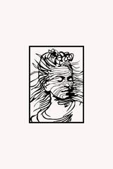 Modern Frida Kahlo Metal Duvar Dekorasyonu