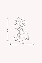 Modern Line Portrait Metal Duvar Dekorasyonu