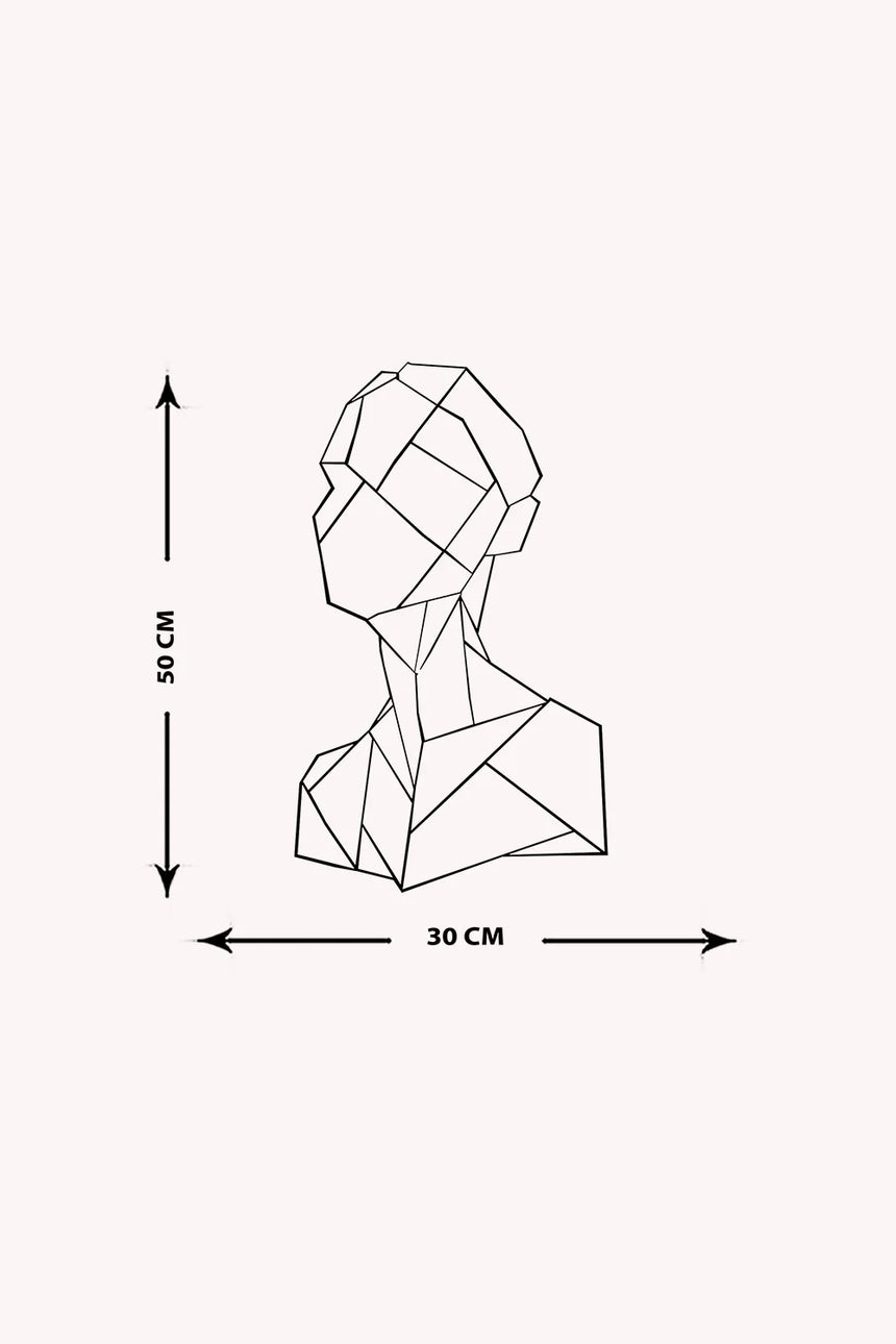 Modern Line Portrait Metal Duvar Dekorasyonu