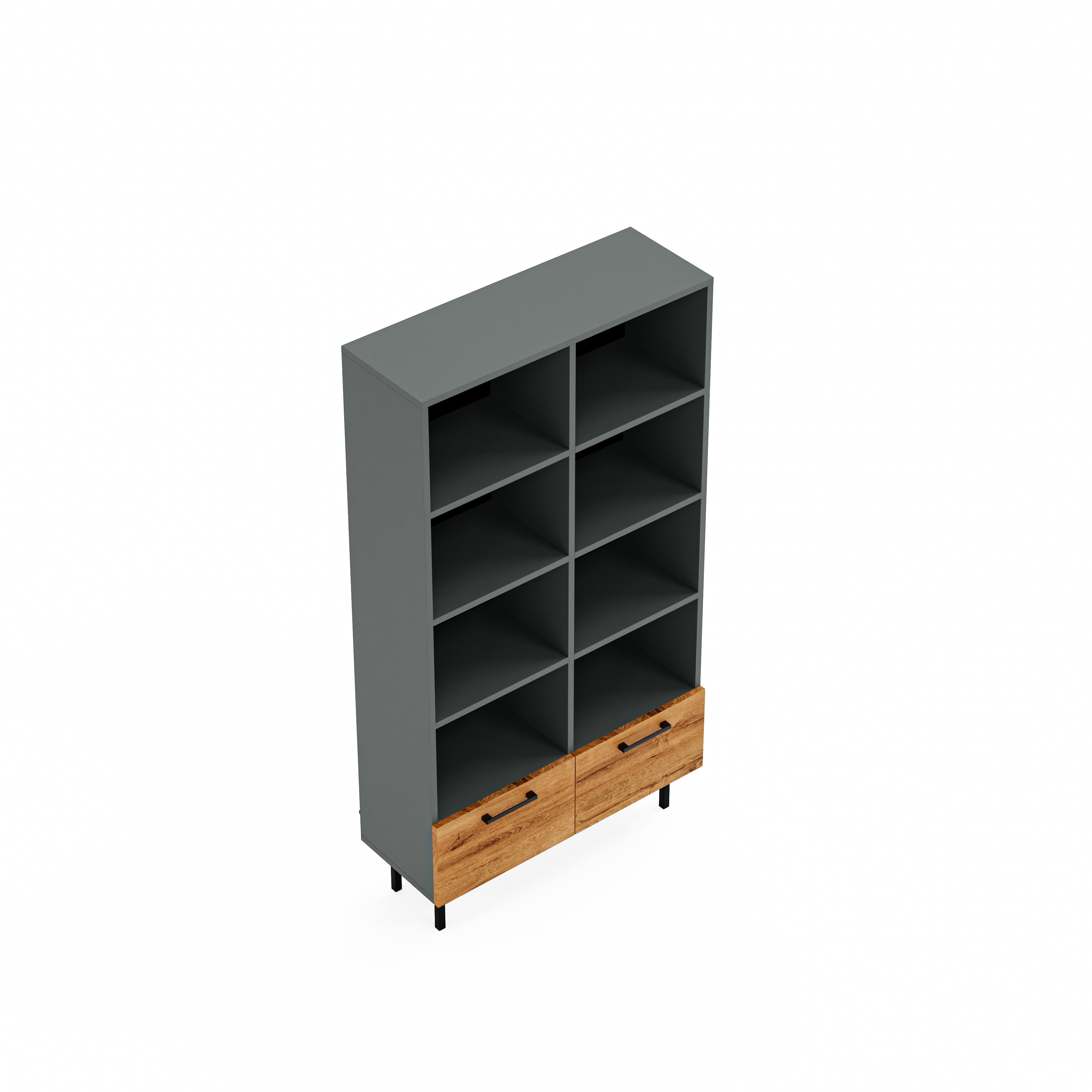 Volga 2 Çekmeceli ve 8 Raflı Kitaplık 85 cm – furmetmoduler